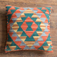 HKM-871315 Hand Woven Hard Wool Hug Pillowcase - Geometric Pattern Cushion Cover, 45x45cm and 60x60cm Options in Multiple Colors