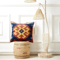HKM-871315 Hand Woven Hard Wool Hug Pillowcase - Geometric Pattern Cushion Cover, 45x45cm and 60x60cm Options in Multiple Colors