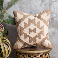 HKM-871315 Hand Woven Hard Wool Hug Pillowcase - Geometric Pattern Cushion Cover, 45x45cm and 60x60cm Options in Multiple Colors