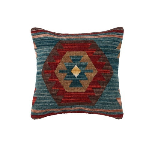 HKM-871315 Hand Woven Hard Wool Hug Pillowcase - Geometric Pattern Cushion Cover, 45x45cm and 60x60cm Options in Multiple Colors