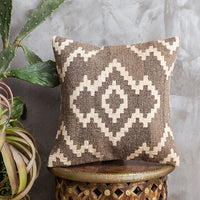 HKM-871315 Hand Woven Hard Wool Hug Pillowcase - Geometric Pattern Cushion Cover, 45x45cm and 60x60cm Options in Multiple Colors