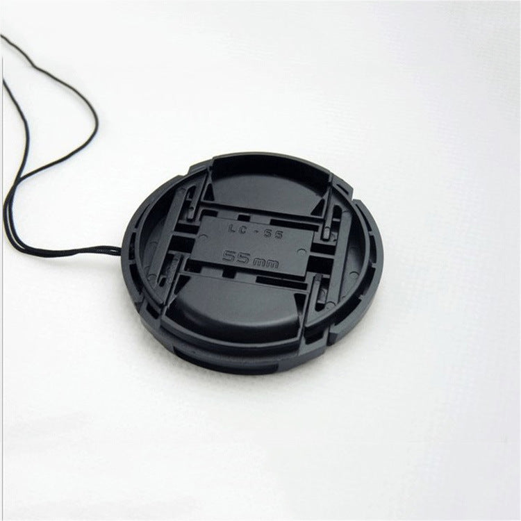 HKM-871379 Lens Cap with Threaded Design and Anti-Lost Cord for Canon Lenses (49mm to 82mm)