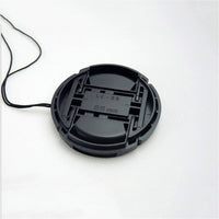 HKM-871379 Lens Cap with Threaded Design and Anti-Lost Cord for Canon Lenses (49mm to 82mm)