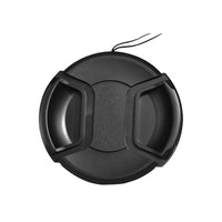 HKM-871379 Lens Cap with Threaded Design and Anti-Lost Cord for Canon Lenses (49mm to 82mm)