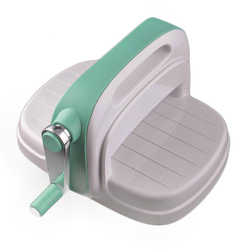 HKM-871379 Manual Knurling Machine with Hand Crank - Portable Embosser and Cutter for Cards, Scrapbooking, and Home Decor