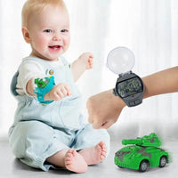 HKM-871443 2.4G Mini Alloy Tank RC Car with Watch Remote Control for Ages 6+ – USB Rechargeable, Indoor/Outdoor Fun