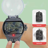 HKM-871443 2.4G Mini Alloy Tank RC Car with Watch Remote Control for Ages 6+ – USB Rechargeable, Indoor/Outdoor Fun