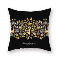 HKM-871571 Christmas Printed Peach Skin Pillowcase Cover for Sofa and Office, 45x45cm Polyester Cushion Case
