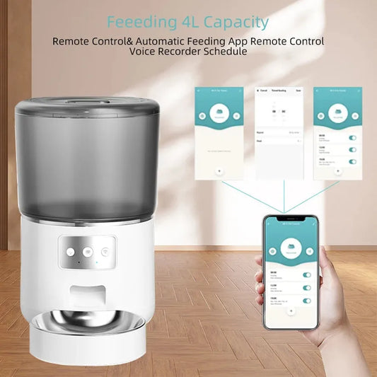 KTX-871635 Smart Pet Feeder with Wifi Control and Microchip Technology for Cats and Dogs