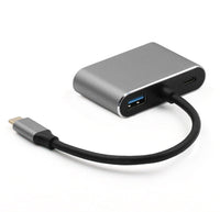 HKM-871763 4K Type-C to HDMI and VGA Hub with USB 3.0 - Space Gray and Silver Options