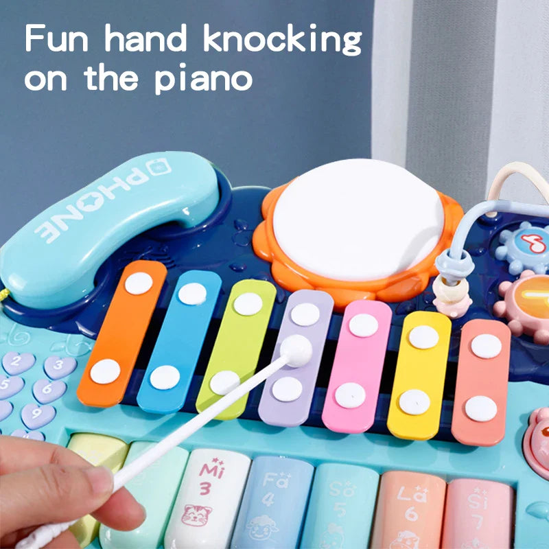 HKM-871763 Electric Musical Piano Toy Set for Babies with Light and Sound - Hands-on Educational Learning Keyboard