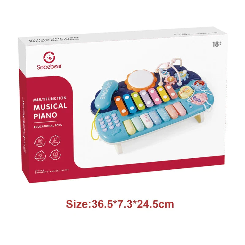 HKM-871763 Electric Musical Piano Toy Set for Babies with Light and Sound - Hands-on Educational Learning Keyboard