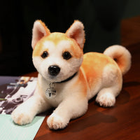 HKM-871955 Akita Plush Toy in Various Postures – Soft, Cuddly Dog Doll