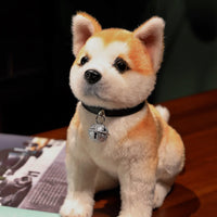 HKM-871955 Akita Plush Toy in Various Postures – Soft, Cuddly Dog Doll