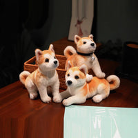 HKM-871955 Akita Plush Toy in Various Postures – Soft, Cuddly Dog Doll