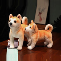 HKM-871955 Akita Plush Toy in Various Postures – Soft, Cuddly Dog Doll