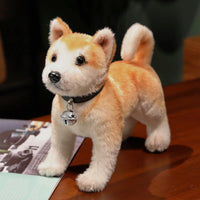 HKM-871955 Akita Plush Toy in Various Postures – Soft, Cuddly Dog Doll