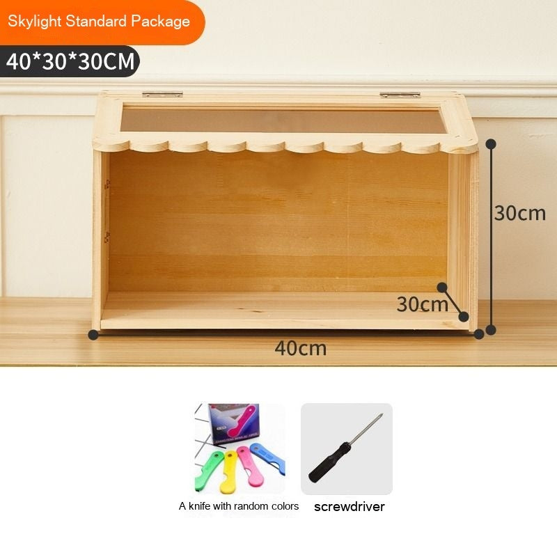 HKM-871955 Winter Pet Feeding Incubator for Small Animals - Cedar Acrylic, 40x30x30cm