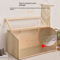 HKM-871955 Winter Pet Feeding Incubator for Small Animals - Cedar Acrylic, 40x30x30cm