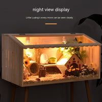 HKM-871955 Winter Pet Feeding Incubator for Small Animals - Cedar Acrylic, 40x30x30cm