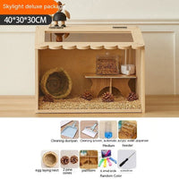 HKM-871955 Winter Pet Feeding Incubator for Small Animals - Cedar Acrylic, 40x30x30cm