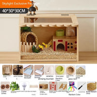 HKM-871955 Winter Pet Feeding Incubator for Small Animals - Cedar Acrylic, 40x30x30cm