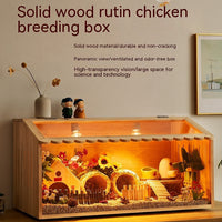 HKM-871955 Winter Pet Feeding Incubator for Small Animals - Cedar Acrylic, 40x30x30cm