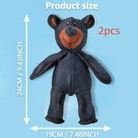 HKM-872019 Bite-Resistant Plush Oxford Cloth Bear Toy for Dogs - Dark Blue Color