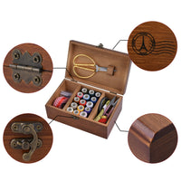 HKM-872019 Large Solid Wood Sewing Box Set for Convenient Storage and Organization