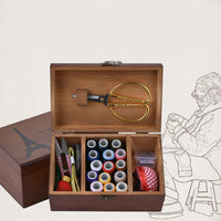 HKM-872019 Large Solid Wood Sewing Box Set for Convenient Storage and Organization