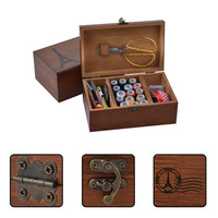 HKM-872019 Large Solid Wood Sewing Box Set for Convenient Storage and Organization