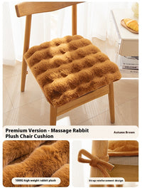 HKM-872083 Bunny Cashmere Thickened Fleece Cushion for Office Seating - 40x40, 45x45, 50x50 Options in Solid Colors