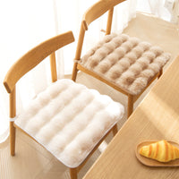HKM-872083 Bunny Cashmere Thickened Fleece Cushion for Office Seating - 40x40, 45x45, 50x50 Options in Solid Colors