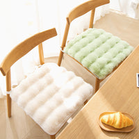 HKM-872083 Bunny Cashmere Thickened Fleece Cushion for Office Seating - 40x40, 45x45, 50x50 Options in Solid Colors