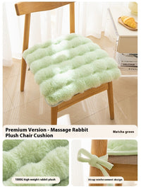 HKM-872083 Bunny Cashmere Thickened Fleece Cushion for Office Seating - 40x40, 45x45, 50x50 Options in Solid Colors