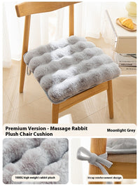 HKM-872083 Bunny Cashmere Thickened Fleece Cushion for Office Seating - 40x40, 45x45, 50x50 Options in Solid Colors