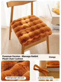 HKM-872083 Bunny Cashmere Thickened Fleece Cushion for Office Seating - 40x40, 45x45, 50x50 Options in Solid Colors