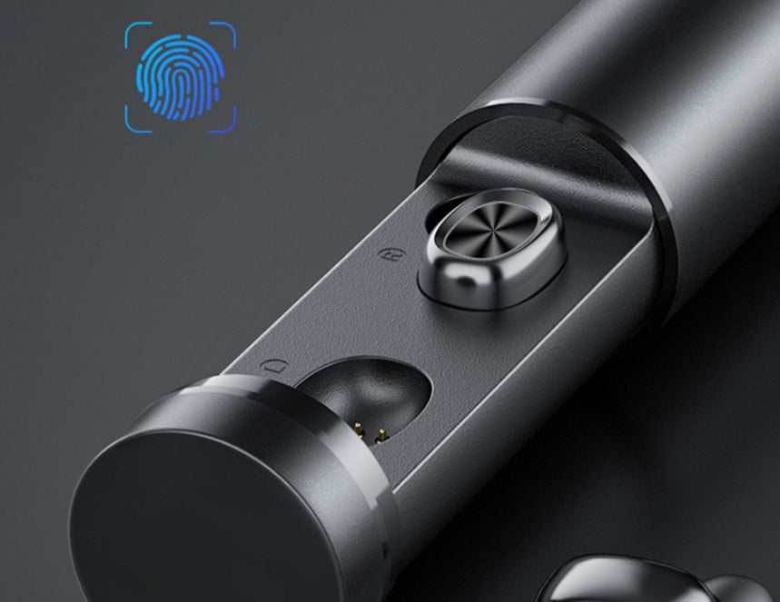 HKM-872083 Wireless Bluetooth Headset with LED Display, 9D HIFI Bass, Graphene Speakers, and Magnetic Charging Box