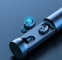 HKM-872083 Wireless Bluetooth Headset with LED Display, 9D HIFI Bass, Graphene Speakers, and Magnetic Charging Box