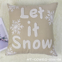 HKM-872403 Christmas Modern Cotton Pillowcase - Cozy Holiday Cushion Cover for Home Decor