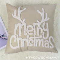 HKM-872403 Christmas Modern Cotton Pillowcase - Cozy Holiday Cushion Cover for Home Decor