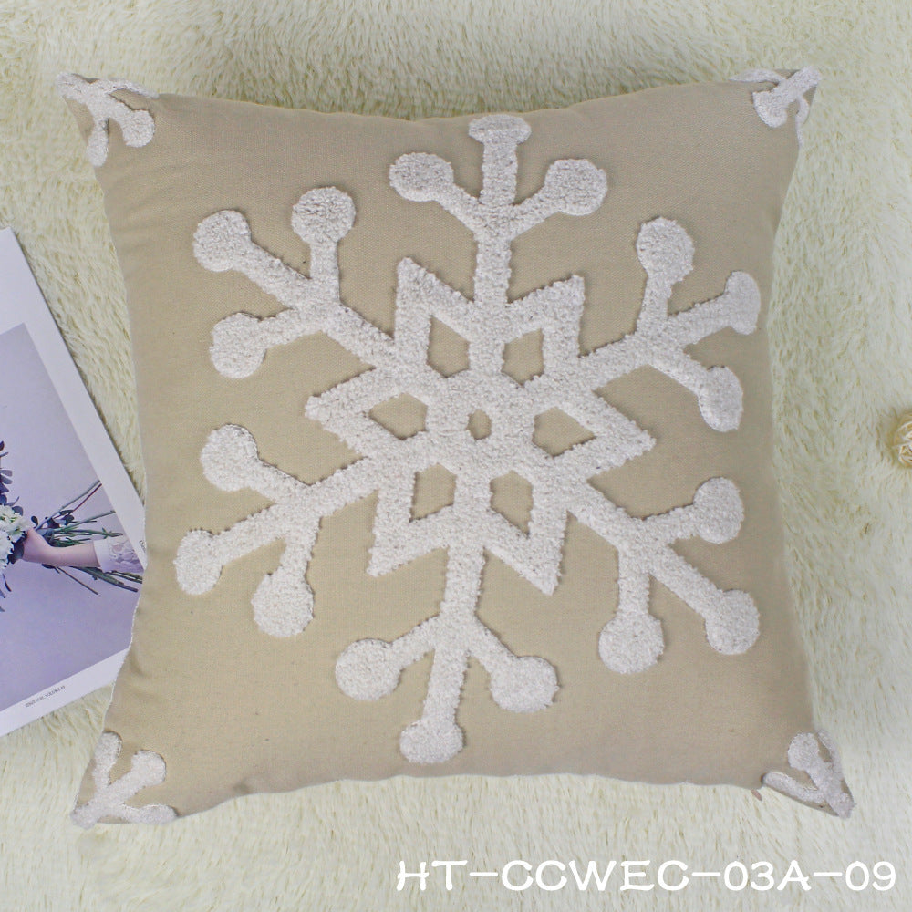 HKM-872403 Christmas Modern Cotton Pillowcase - Cozy Holiday Cushion Cover for Home Decor