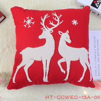 HKM-872403 Christmas Modern Cotton Pillowcase - Cozy Holiday Cushion Cover for Home Decor