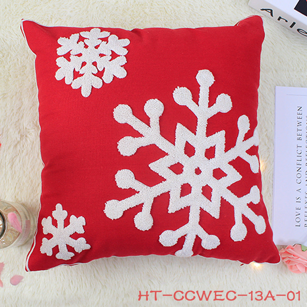 HKM-872403 Christmas Modern Cotton Pillowcase - Cozy Holiday Cushion Cover for Home Decor