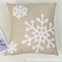HKM-872403 Christmas Modern Cotton Pillowcase - Cozy Holiday Cushion Cover for Home Decor