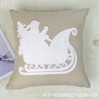 HKM-872403 Christmas Modern Cotton Pillowcase - Cozy Holiday Cushion Cover for Home Decor
