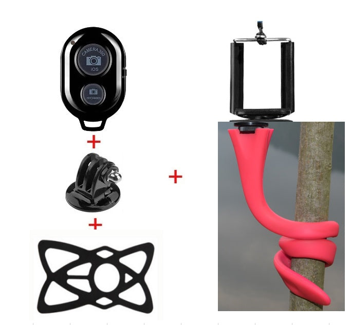 HKM-872403 Flexibility Adjustable Snake-Shaped Mobile Phone Holder with Bluetooth Remote Control