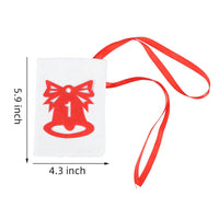 HKM-872467 Christmas Countdown Hanging Bag Calendar – Felt, 11x16cm, 24 Pack, Decorative Storage with Rope