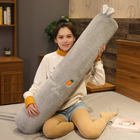 HKM-872467 Removable and Washable Rabbit Plush Cylindrical Pillow - 100cm Height, Multiple Colors Available