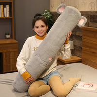 HKM-872467 Removable and Washable Rabbit Plush Cylindrical Pillow - 100cm Height, Multiple Colors Available